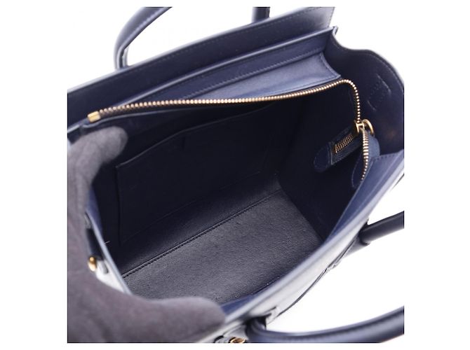 Céline Celine Luggage Nano Shopper 2-Way Handtasche Marineblau - Ansicht 3