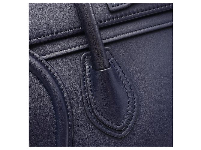 Céline Celine Luggage Nano Shopper 2-Way Handtasche Marineblau - Ansicht 6