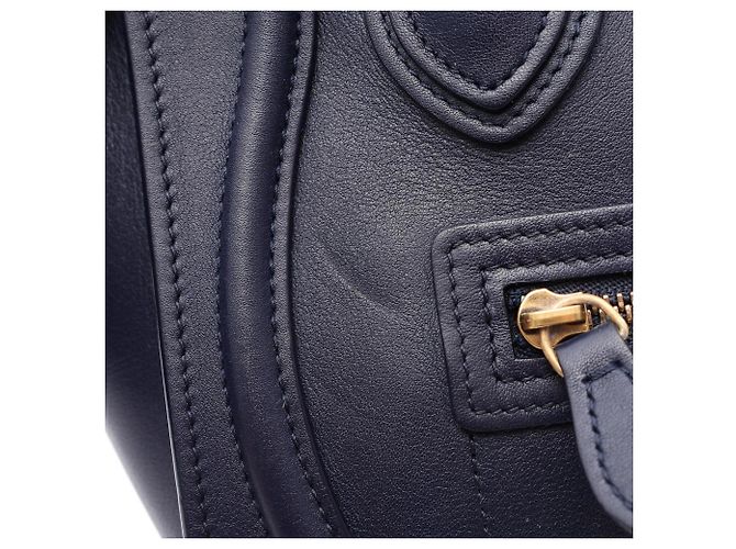 Céline Celine Luggage Nano Shopper 2-Way Handtasche Marineblau - Ansicht 7