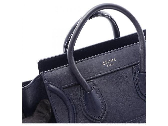 Céline Celine Luggage Nano Shopper 2-Way Handtasche Marineblau - Ansicht 8