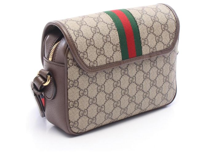 Gucci Ophidia Small GG Supreme Schultertasche Braun Beige - Ansicht 2