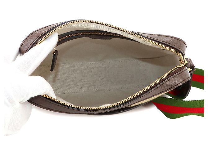 Borsa a spalla Gucci Jumbo GG Rosso Verde Cammello - vista 7