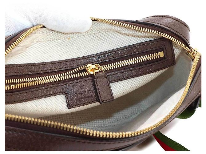 Borsa a spalla Gucci Jumbo GG Rosso Verde Cammello - vista 8