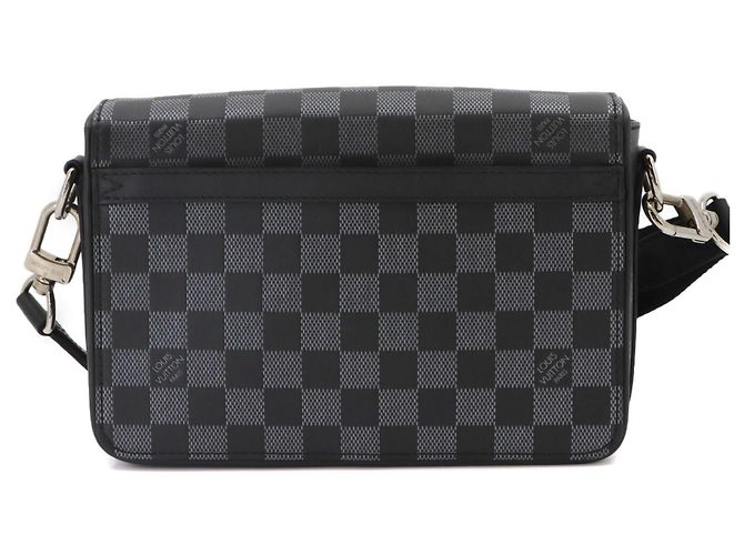 Sac Messenger Louis Vuitton Damier Infini Noir Argenté Damier ebène - vue 2
