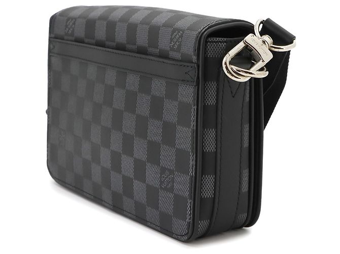 Sac Messenger Louis Vuitton Damier Infini Noir Argenté Damier ebène - vue 3