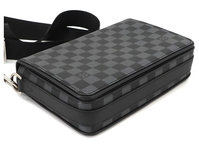 Sac Messenger Louis Vuitton Damier Infini Noir Argenté Damier ebène - vue 4