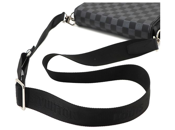 Sac Messenger Louis Vuitton Damier Infini Noir Argenté Damier ebène - vue 5