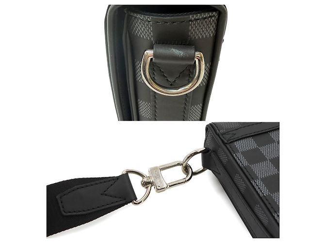 Sac Messenger Louis Vuitton Damier Infini Noir Argenté Damier ebène - vue 9