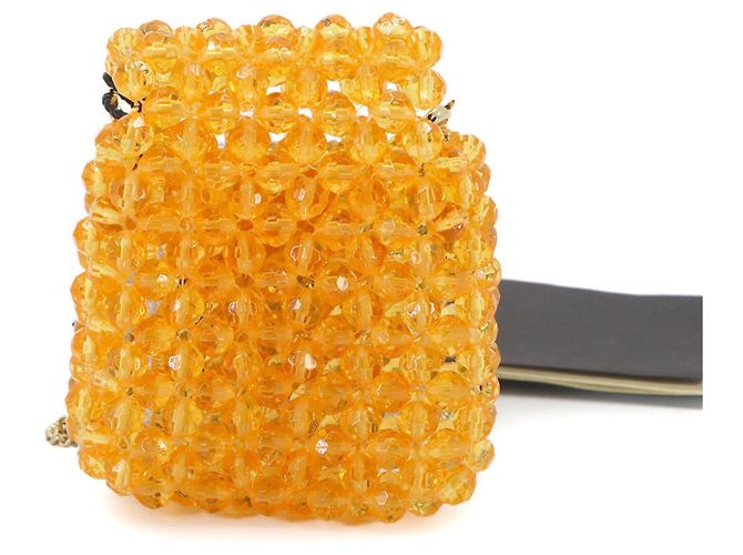 Borsa a tracolla Fendi Pico Baguette con catena Arancione - vista 2