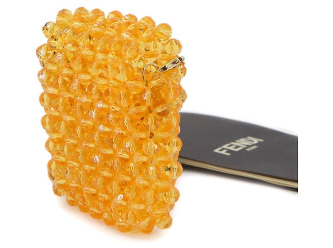 Borsa a tracolla Fendi Pico Baguette con catena Arancione - vista 3