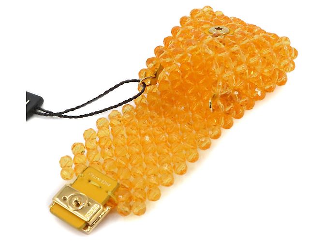 Borsa a tracolla Fendi Pico Baguette con catena Arancione - vista 6
