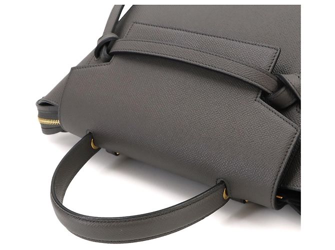 Céline Borsa a mano Celine in pelle grigia Marrone - vista 6