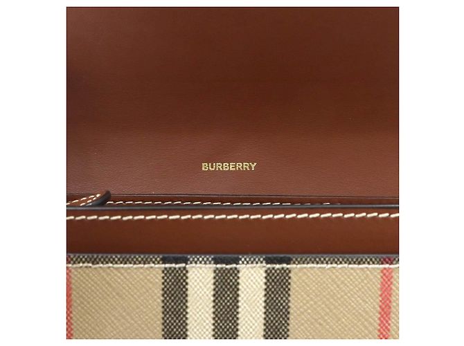 Burberry Nova Check Bi-fold Long Wallet Brown Beige - view 8