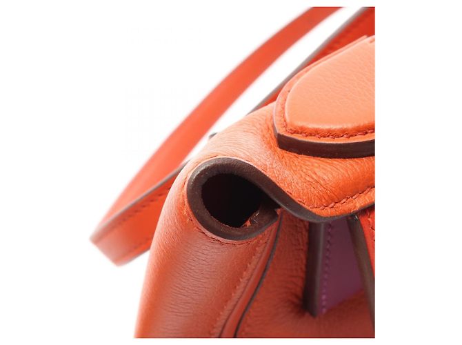 Hermès Sac à main Hermes 24 Vanquatre 21 Mini Capucines Orange Violet - vue 10