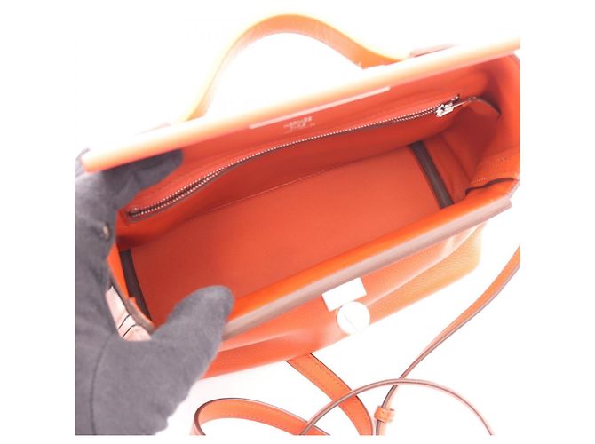 Hermès Sac à main Hermes 24 Vanquatre 21 Mini Capucines Orange Violet - vue 3