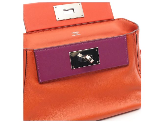 Hermès Sac à main Hermes 24 Vanquatre 21 Mini Capucines Orange Violet - vue 6