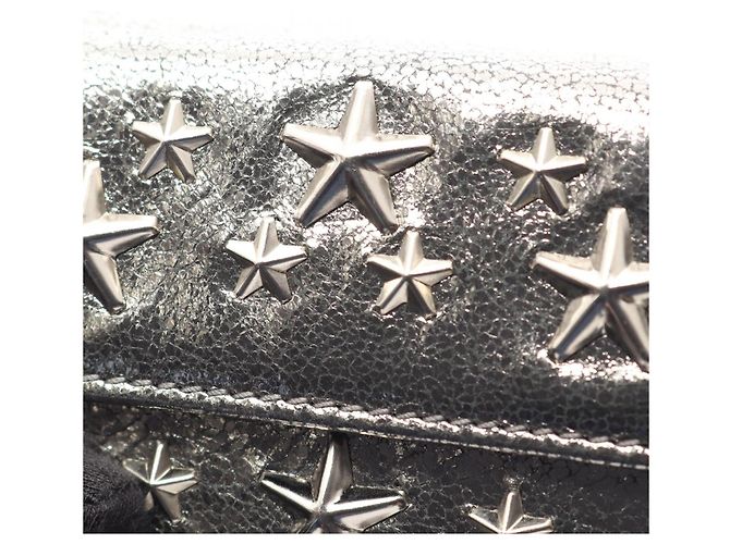 Jimmy Choo NEMO Star Studded Tri-fold Geldbörse Silber - Ansicht 10