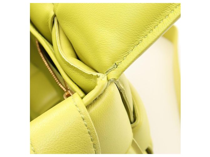 Borsa a tracolla Bottega Veneta Padded Cassette Intrecciato Giallo - vista 5