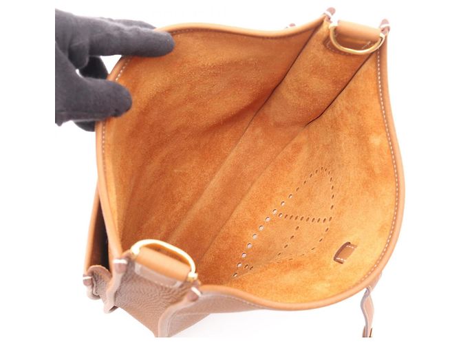 Hermès Hermes Evelyne 3 Trois PM Gold Schultertasche Braun - Ansicht 3