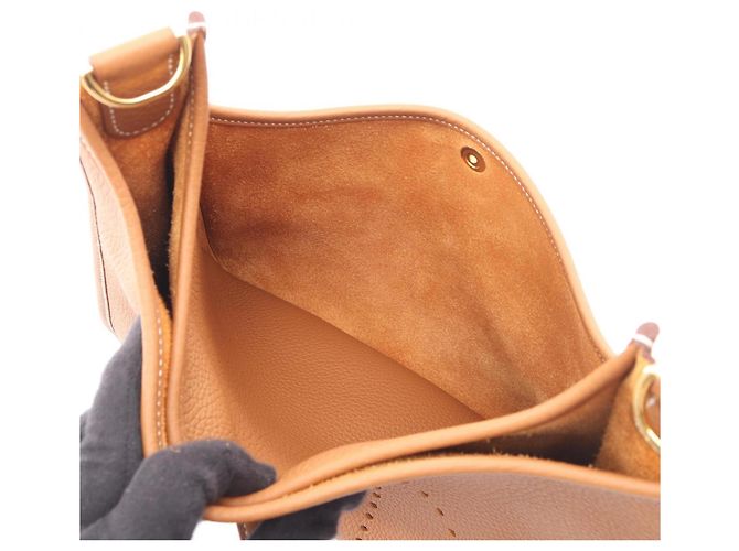 Hermès Hermes Evelyne 3 Trois PM Gold Schultertasche Braun - Ansicht 7