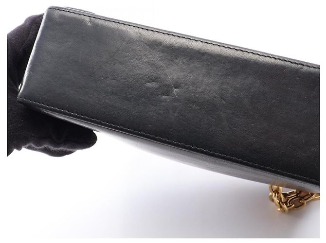 Borsa a mano in pelle nera Christian Dior Nero - vista 10