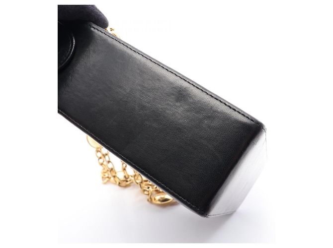 Borsa a mano in pelle nera Christian Dior Nero - vista 12