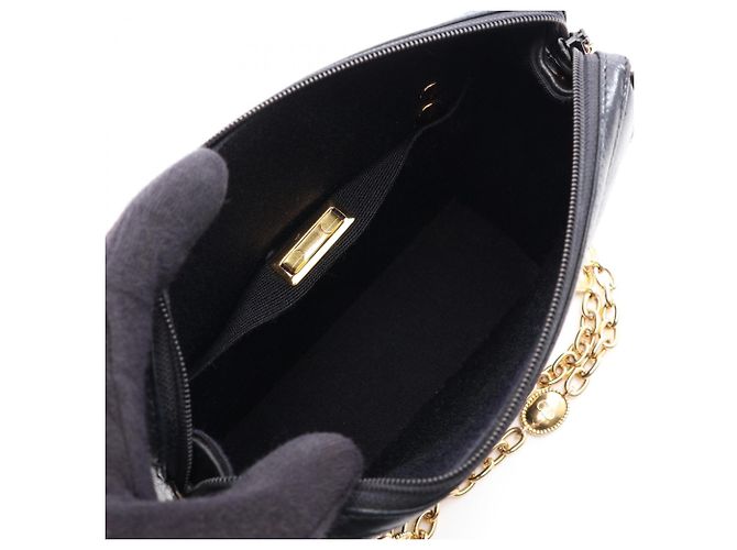 Borsa a mano in pelle nera Christian Dior Nero - vista 3