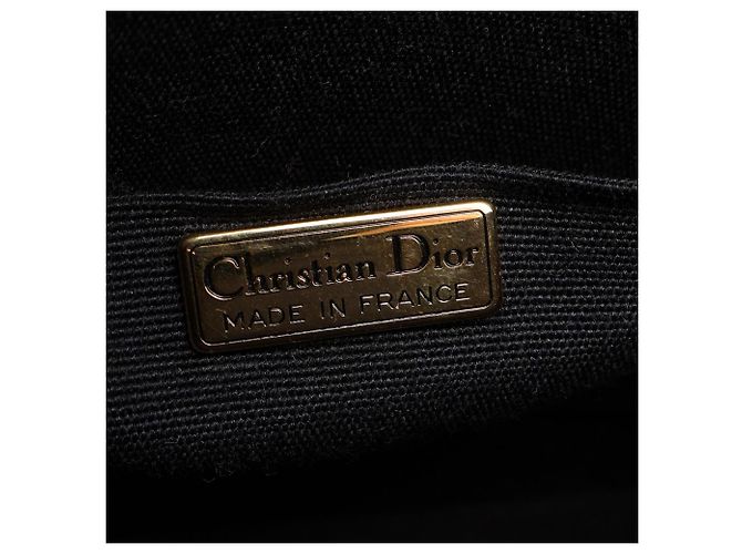 Borsa a mano in pelle nera Christian Dior Nero - vista 4