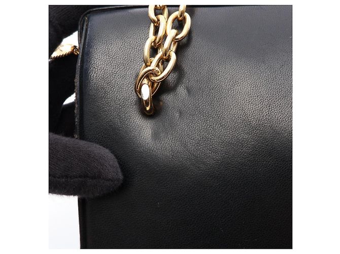 Borsa a mano in pelle nera Christian Dior Nero - vista 5