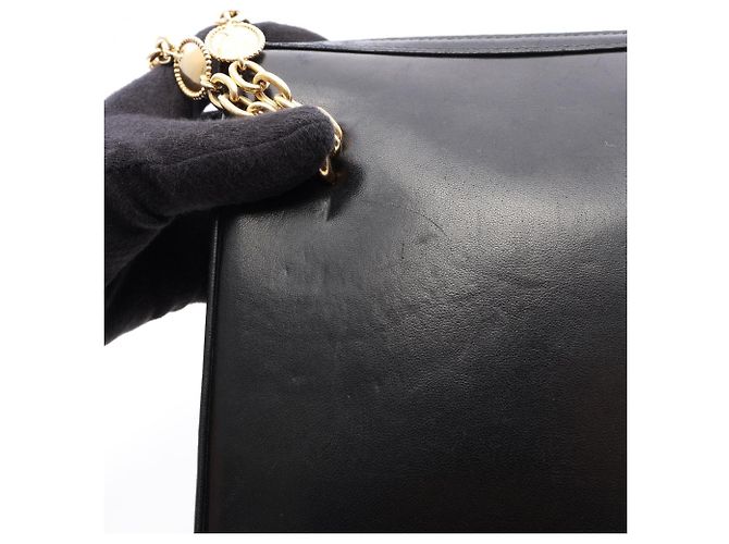 Borsa a mano in pelle nera Christian Dior Nero - vista 9