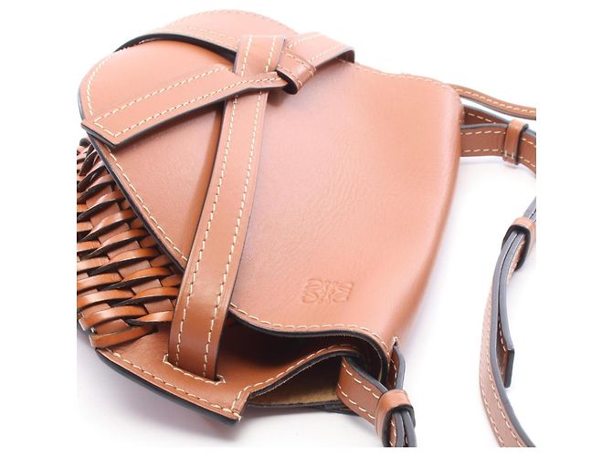 Loewe Gate Bag - Vuuven Small Leder-Schultertasche Braun - Ansicht 8