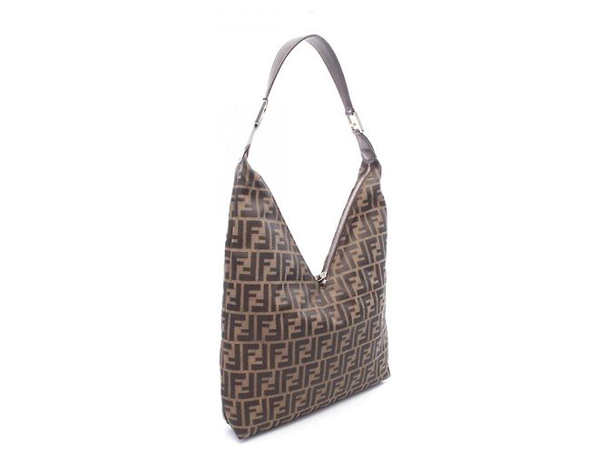 Borsa a tracolla Fendi Zucca Brown Marrone - vista 2