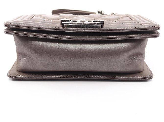 Bolso de hombro Chanel Boy Small Castaño - vista 10
