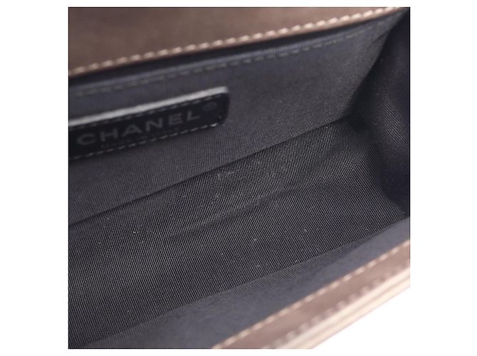 Bolso de hombro Chanel Boy Small Castaño - vista 6