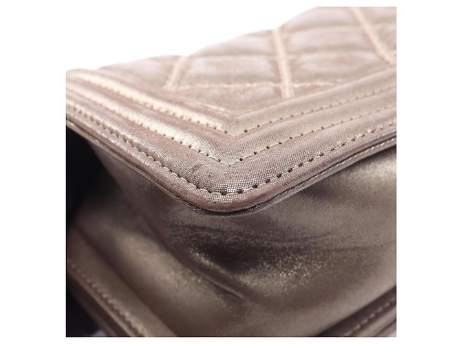 Bolso de hombro Chanel Boy Small Castaño - vista 9