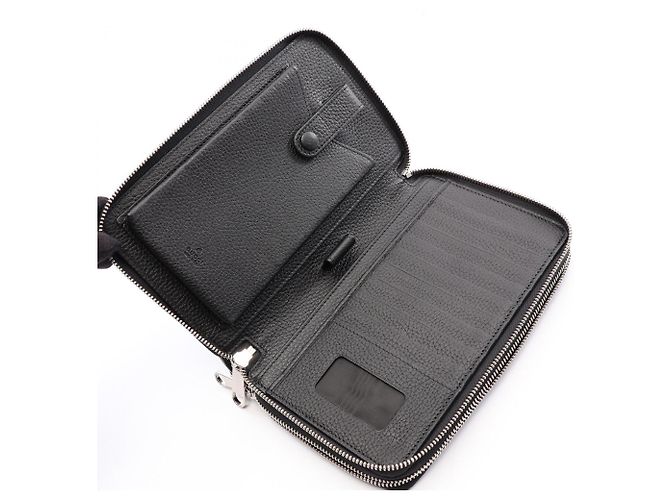 Portafoglio lungo Gucci Jumbo GG Travel Document Case Nero - vista 3