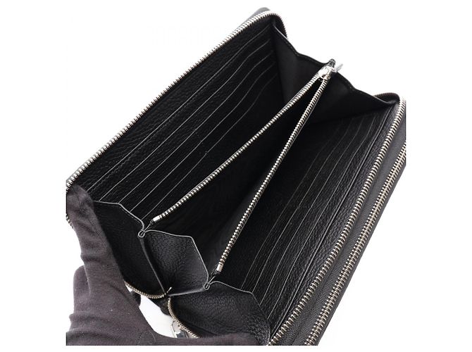 Portafoglio lungo Gucci Jumbo GG Travel Document Case Nero - vista 4