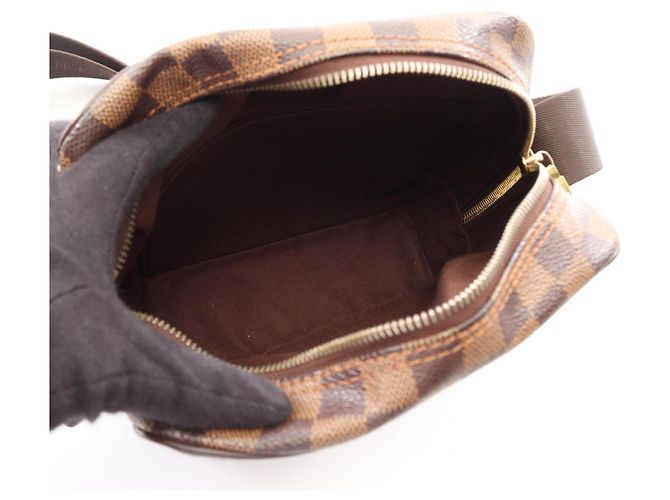 Sac à épaule Louis Vuitton Olaf PM Marron Damier ebène - vue 3