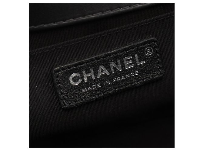 Chanel Boy Schultertasche mit Pailletten Schwarz Weiß - Ansicht 4