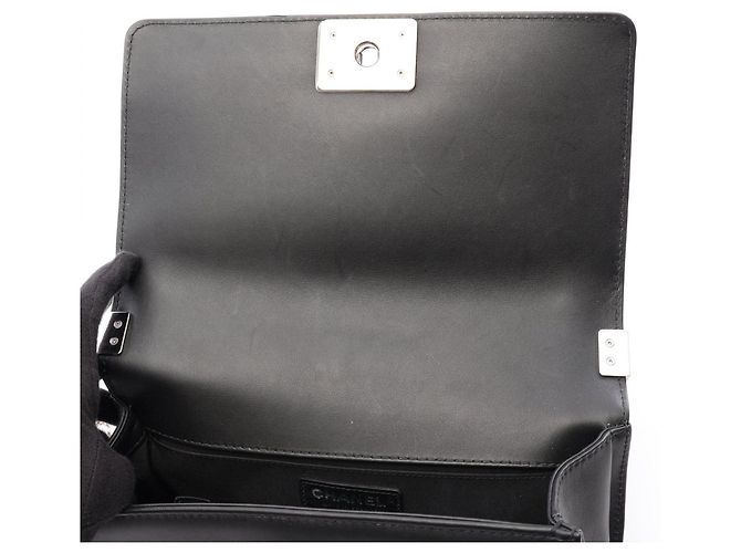 Chanel Boy Schultertasche mit Pailletten Schwarz Weiß - Ansicht 6