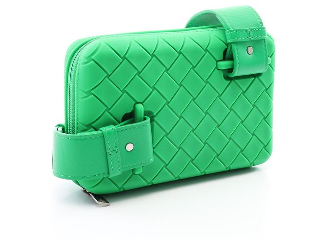 Borsa a tracolla Bottega Veneta Intrecciato Verde - vista 2