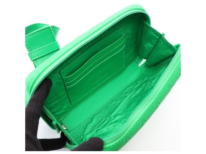 Borsa a tracolla Bottega Veneta Intrecciato Verde - vista 3