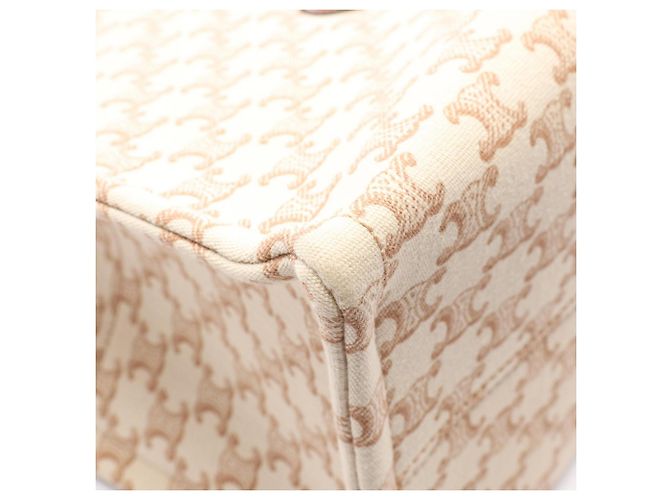 Céline Celine Triomphe Large Cabas Thais Tote Bag Marrom Bege - vista 6