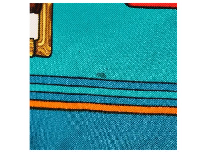 Hermès Lenço Hermes Carre 90 Les Sangles Multicor Cru - vista 4
