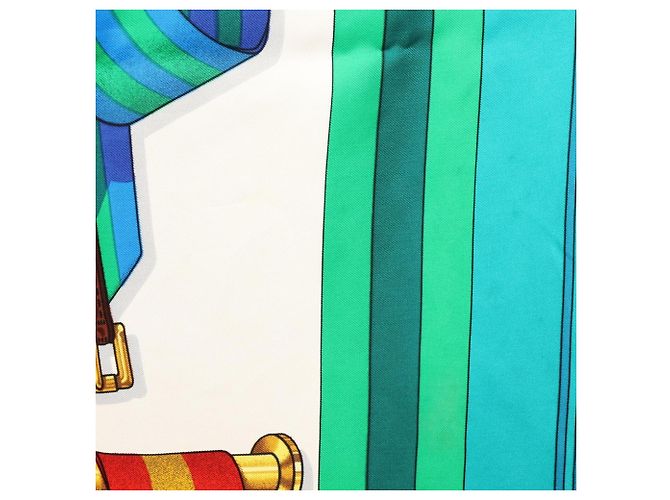 Hermès Lenço Hermes Carre 90 Les Sangles Multicor Cru - vista 7