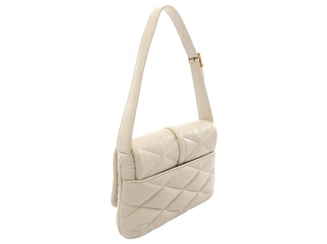 Borsa a tracolla in pelle Yves Saint Laurent Bianco - vista 2