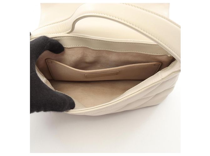 Borsa a tracolla in pelle Yves Saint Laurent Bianco - vista 3