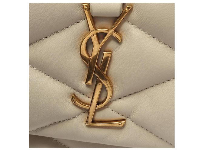 Borsa a tracolla in pelle Yves Saint Laurent Bianco - vista 6