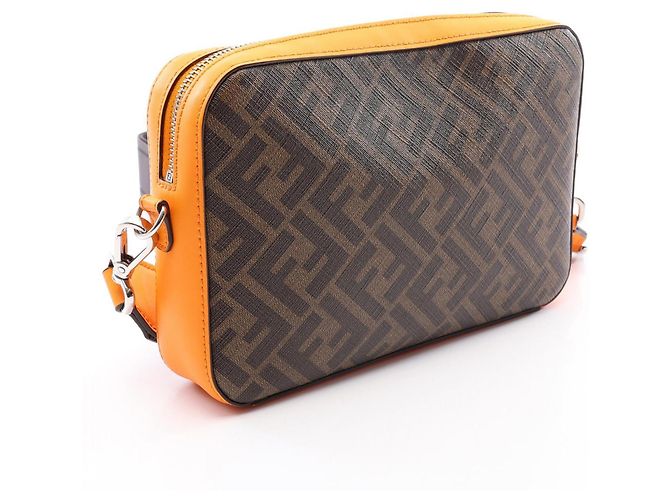 Zucca Fendi Diagonal Camera Case Marrone Arancione - vista 2