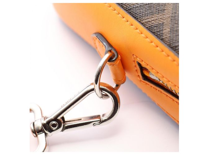 Zucca Fendi Diagonal Camera Case Marrone Arancione - vista 7